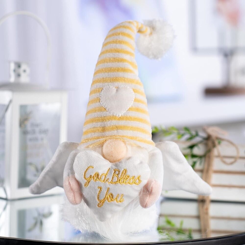 God Bless You Heart Angel Gnome by Hug - Feel The Love Angel Gnome 891019 8"